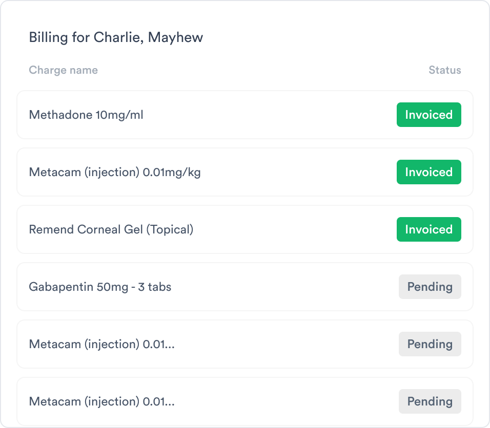 Automated billing capture for your patients treatments