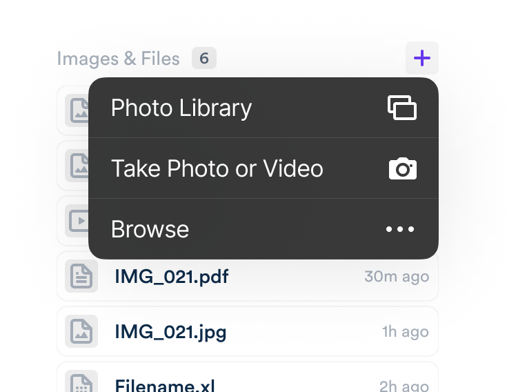 Take photos and videos right from the app