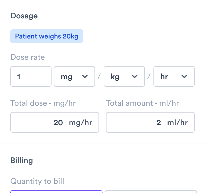 Built in drug, fluid drip rate and CRI calculators